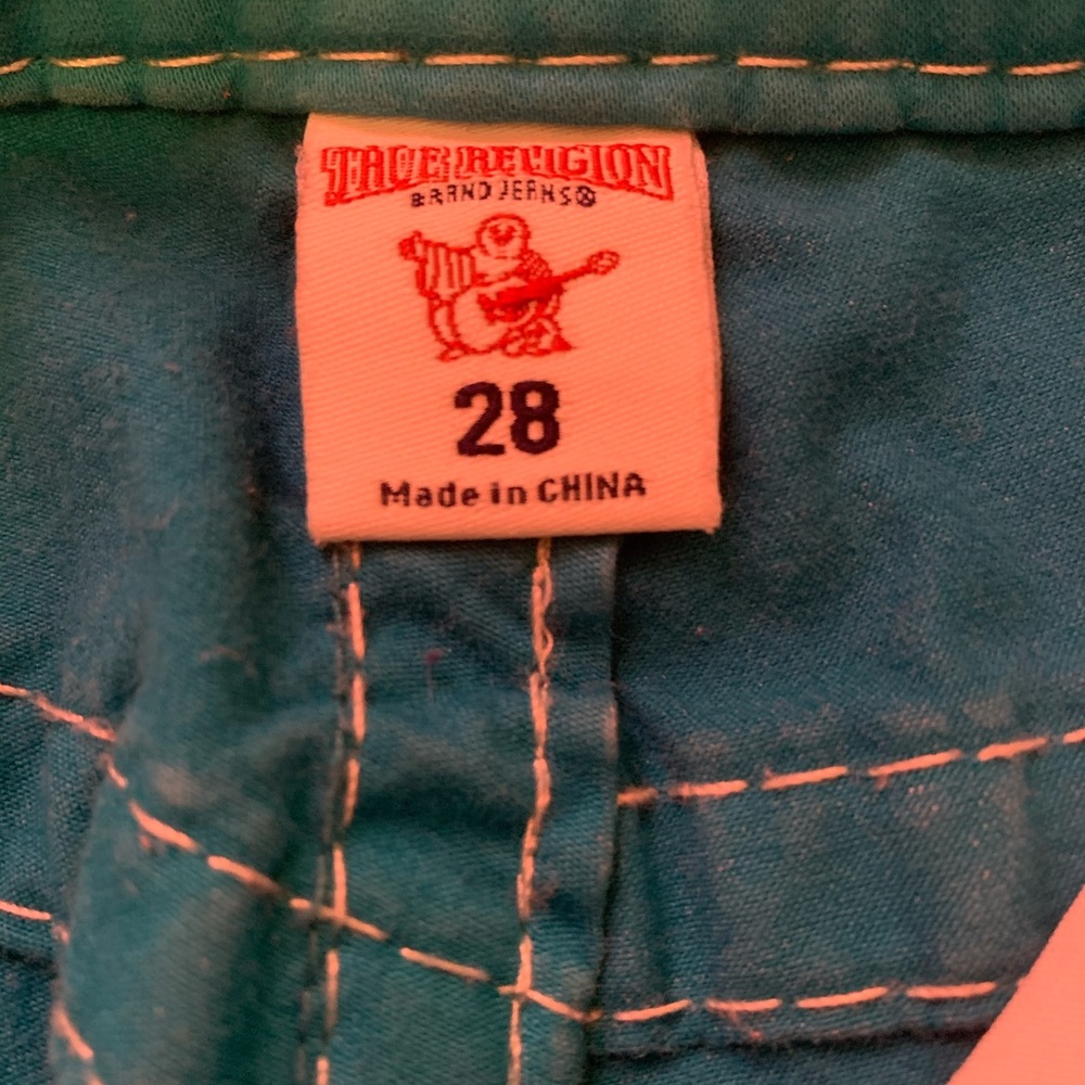 True religion jean. Dark turquoise. waist size 28.